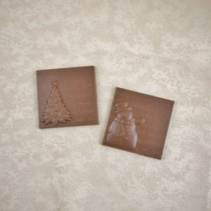 Demi tablette « sapin de Noël » ou « bonhomme de neige » à l’unité