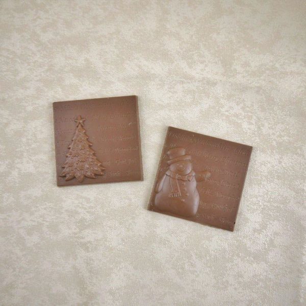 Demi tablette « sapin de Noël » ou « bonhomme de neige » à l’unité